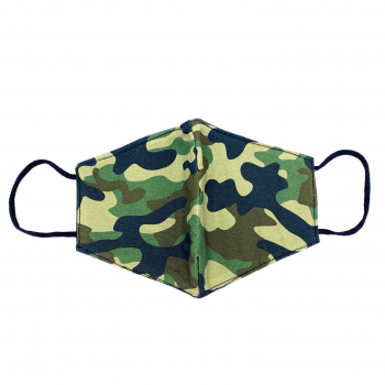 Mund-Nasen-Maske, Druck Camouflage, Aplikation Straßstern, style Model