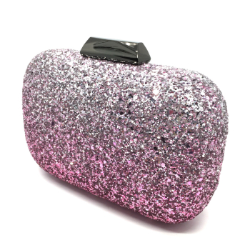 Box Clutch Glow, Glitter, pink verlaufend