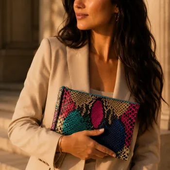 Clutch, Diane Schlangenleder multicolore , style