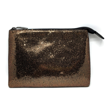 Nurage, Zip-Clutch Glitter bronze front