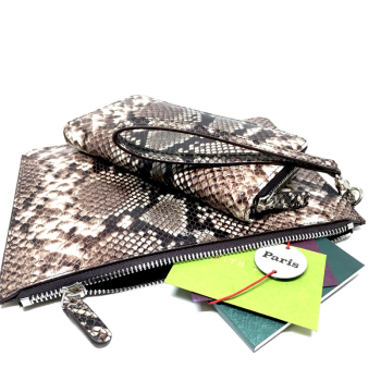 Nurage, Clutch pitone stampato natur, style