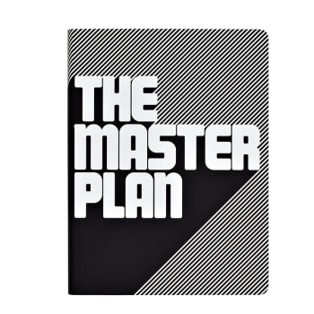 Nuuna, Notizbuch,Flex-Cover aus recyceltem Leder Seiten blanko,schwarz und weiss, The Master Plan