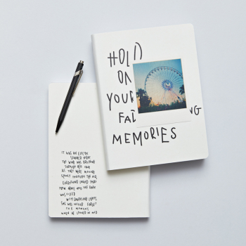 Nuuna • fading Memories THERMO Graphic Notizbuch L  thermo effect cover, schwarz-weiß, style