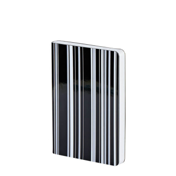 Nuuna, Notebook, Flex cover from smooth bonded leather minidots pages, black& white, limited edtion, Pret a ecrire Motiv