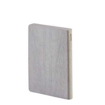 Preview: Nuuna, Notebook, Graphic S, FINESSE LACED flex cover from smooth bonded leather minidots pages, black-grey, back
