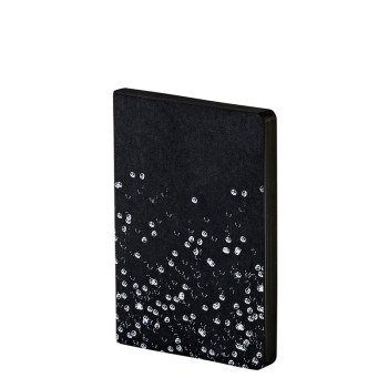 Nuuna, Notebook, Graphic S, NOT ORDINARY S GENESIS flex cover from smooth jeanslabel material minidots pages, black-white