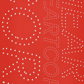 Nuuna, Notizbuch,Flex-Cover aus recyceltem Leder Seiten Punktraster, bedruckt blau-rot-weiss-gruen, Heartcore, detail