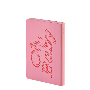 Preview: Nuuna, Notebook, Graphic S, Oh Baby flex cover from smooth bonded leather minidots pages, red, back