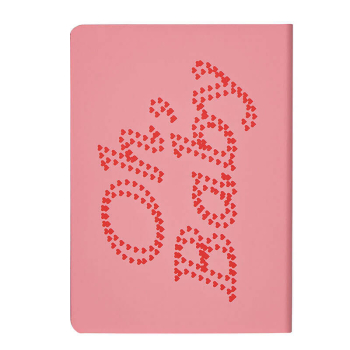 Preview: Nuuna, Notebook, Graphic S, Oh Baby flex cover from smooth bonded leather minidots pages, red, back