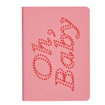 Preview: Nuuna, Notebook, Graphic S, Oh Baby flex cover from smooth bonded leather minidots pages, red front