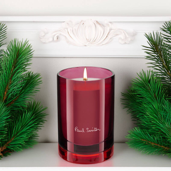 Paul Smith Scented Candle Merrymaker, 240gr, Glass +Lid red-aubergine, style winter