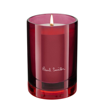 Preview: Paul Smith Duftkerze Merrymaker,Glasgefäss, rot-aubergine, offen