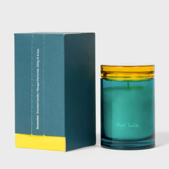Preview: Paul Smith Duftkerze Sunseeker,Glasgefäss, türkis-gelb,,, mit Verpackung