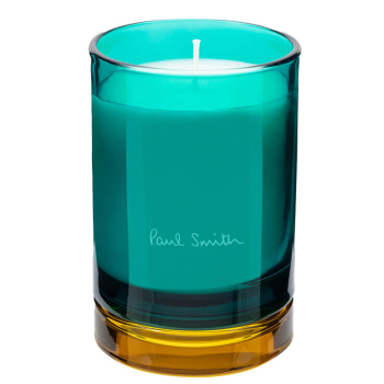 Preview: Paul Smith Duftkerze Sunseeker,Glasgefäss, türkis-gelb,, detail