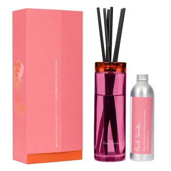 Preview: Paul Smith Diffuser Rose, Glasgefäss, pink+rot, 250ml mit Verpackung