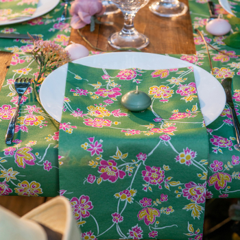 Paviot Servietten Princesse, Druck grün, pink, style