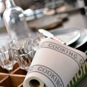 Serviette, Rolle, von Paviot, cooking grau, Rolle