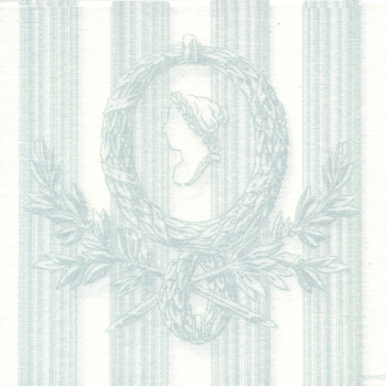 Paviot weiße Servietten bedruckt mit Monogramm in gold