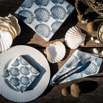 Serviette, von Paviot, Napkin, Paviot, SAINT JACQUES, blau, style