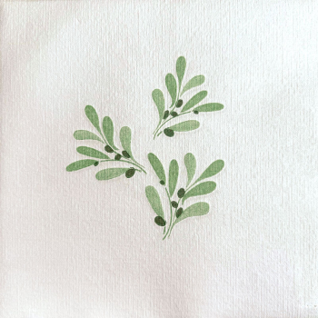 Preview: Paviot, Napkin, Olivier, grey green, front