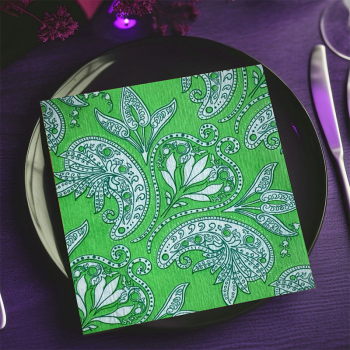 Paviot, Napkin, print Bangalore green style