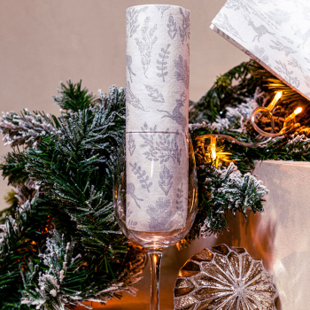 Preview: Paviot Servietten my little forest, Druck silber, style