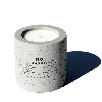 Cire Trudon, scented candle, in blue glass,  Ourika, sensual-spicy fragrance