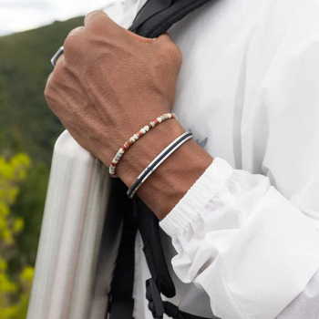 Preview: Pig&Hen, Armband Brontide 4 Hacone silver Edelsteine, Edelstahlverschluß Verschluß silber, style2