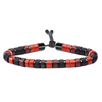 Pig&Hen, Armband Brontide 6 Tokyo black Edelsteine, Edelstahlverschluß Verschluß schwarz