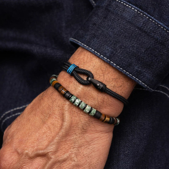 Pig&Hen, Armband Captain Carl • Segeltau black-black, schwarz, Segeltau, Verschluß Schäkel schwarz,, style