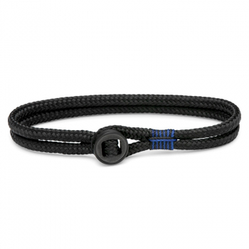 Pig & Hen Armband Don Dino schwarz geflochtenes Nylon