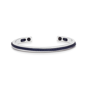 Pig & Hen Armspange, Navarch, 6mm, silber-schiefergrau