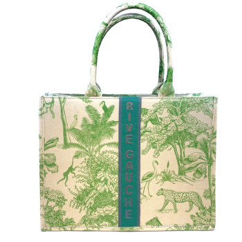 Tote Phedera, Rive Gauche, canvas grün, front