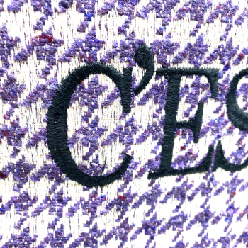 Tote bag, Hahnentritt violett, C'es la vie Detail