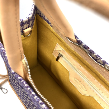 Tote bag, Hahnentritt violett, C'es la vie, inside