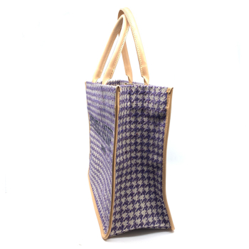 Tote bag, Hahnentritt violett, C'es la vie, Seite