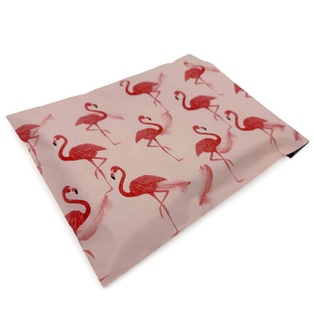 SNAZZY BAG Briefumschlag Flamingo rosa mit pinken Flamingos bedruckt