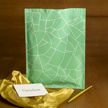 Preview: SNAZZY BAG Briefumschlag Geotrix, Druck grafisches Muster, grün, style