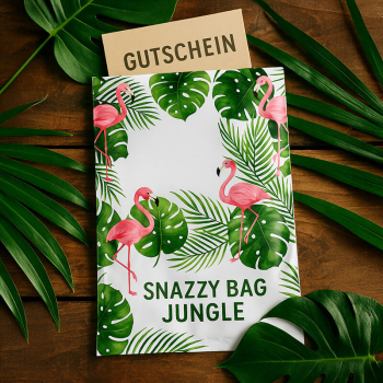 Preview: SNAZZY BAG gift envelope Jungle Material Polymer Color pink-green, style