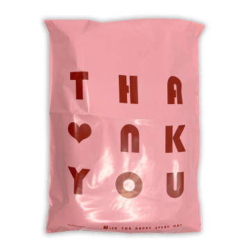 SNAZZY BAG Geschenkumschlag Thank you, Druck rosa-rot