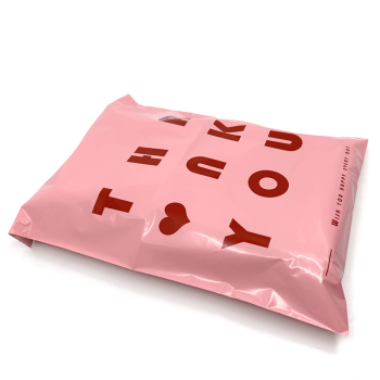 Preview: SNAZZY BAG Geschenkumschlag Thank you, Druck rosa-rot, seitlich