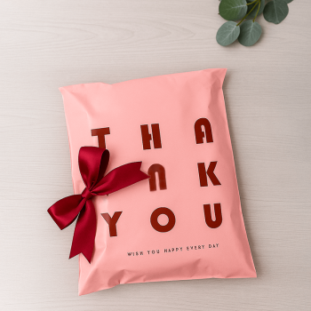 Preview: SNAZZY BAG Geschenkumschlag Thank you, Druck rosa-rot, style