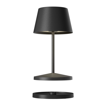 Sompex Seoul, LED akku table lamp design black, detail