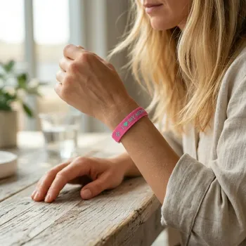 Preview: Sorbet Island Satin bracelet, neon pink, I love my Mom, style