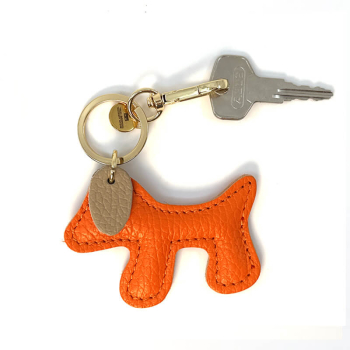 Preview: rixi Gronau Bag Charm Taschenanhaenger Woofy Leder orange