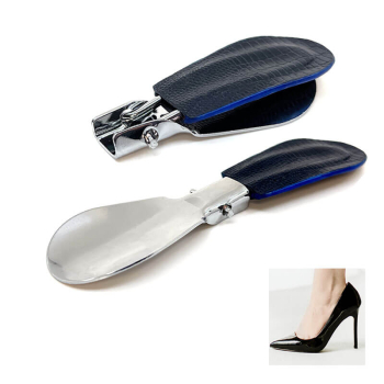 Trixi Gronau Schuhanzieher Cedric, Edelstahl, Ledergriff Tejus blau, style