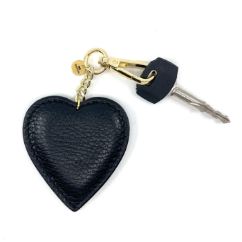 Trixi Gronau leather key fob Coeur black front
