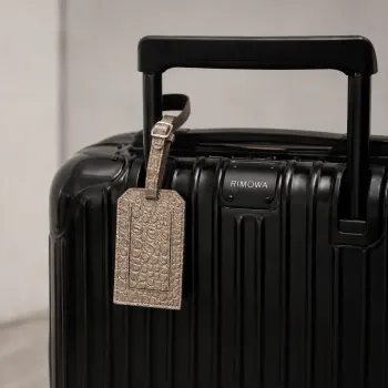 Preview: Trixi Gronau, Carry, luggage tag, leather metal gold, style