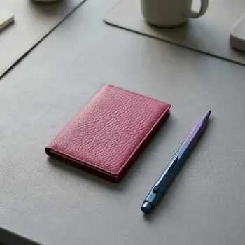 Preview: Trixi Gronau,Garcia, note pad case with pen holder, leather fuchsia, style