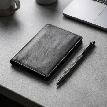 Preview: Trixi Gronau, Garcia, note pad case with pen holder, Nappa black, sytle